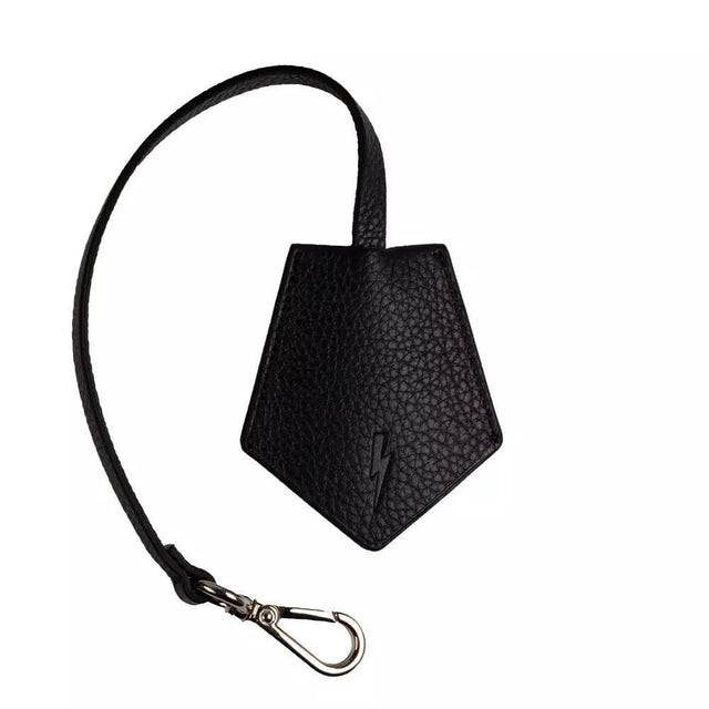 Neil Barrett Black Leather Men Keychain - Hilstor