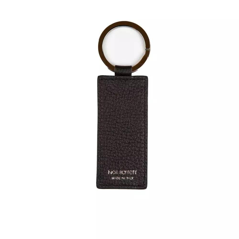 Neil Barrett Black Leather Men Keychain - Hilstor