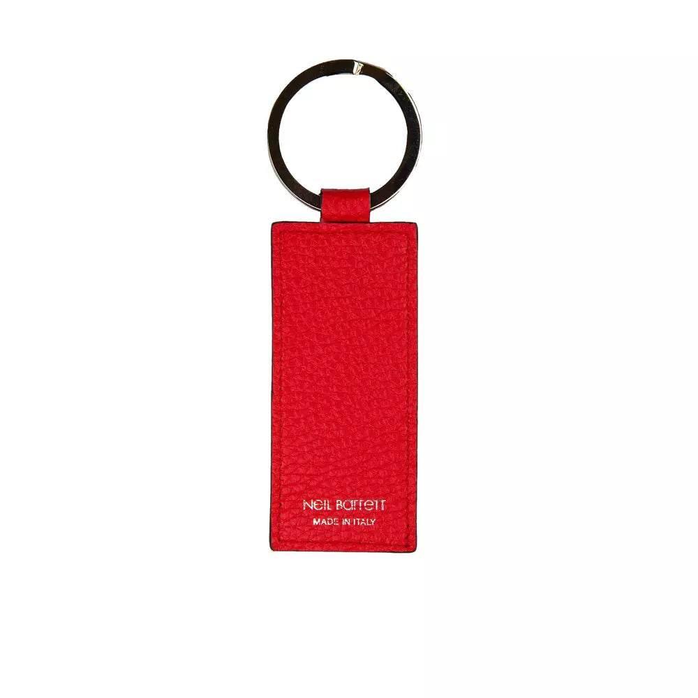 Neil Barrett Red Leather Men Keychain - Hilstor