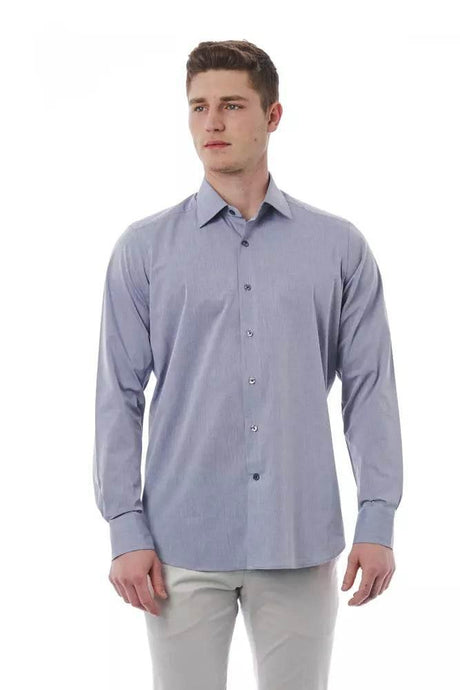 Bagutta Gray Cotton Men Shirt - Hilstor