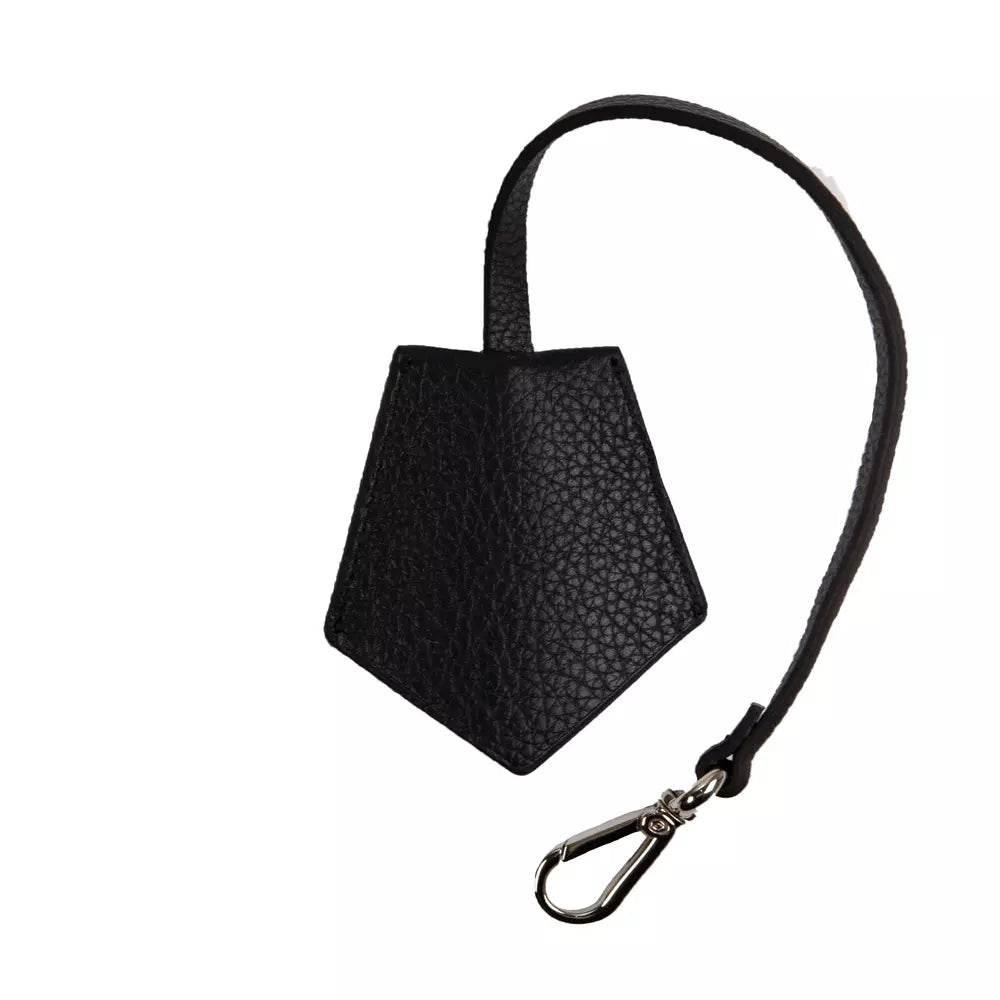 Neil Barrett Black Leather Men Keychain - Hilstor