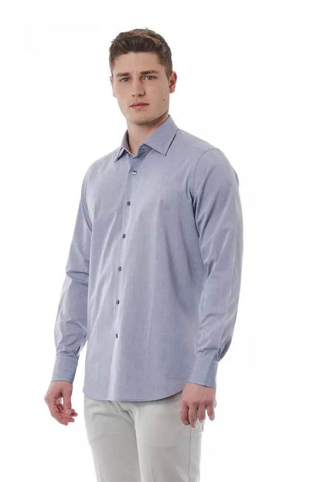 Bagutta Gray Cotton Men Shirt - Hilstor