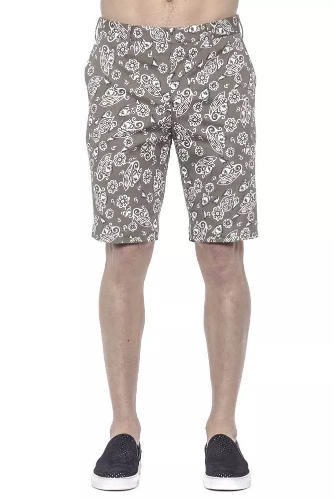 PT Torino Green Cotton Men's Bermuda Shorts - Hilstor