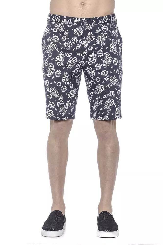 PT Torino Blue Cotton Men Bermuda Shorts - Hilstor