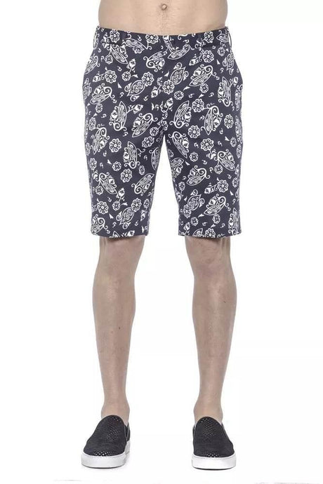 PT Torino Blue Cotton Men Bermuda Shorts - Hilstor
