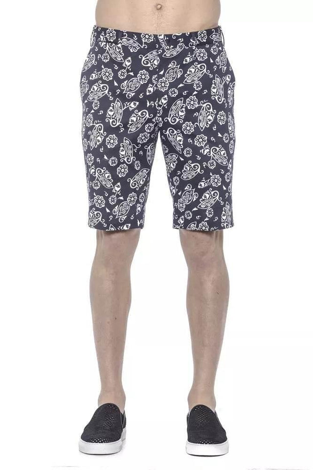 PT Torino Blue Cotton Men Bermuda Shorts - Hilstor