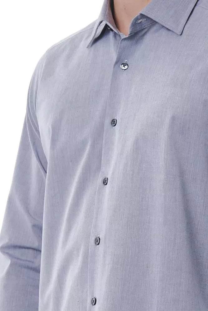 Bagutta Gray Cotton Men Shirt - Hilstor