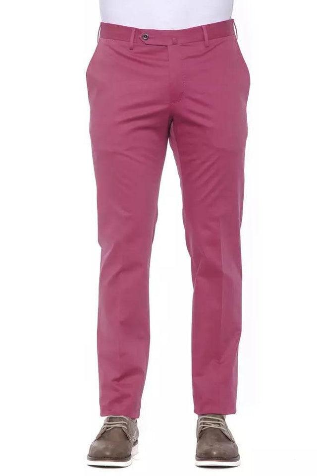 PT Torino Fuchsia Cotton Men Trouser - Hilstor