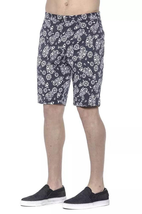 PT Torino Blue Cotton Men Bermuda Shorts - Hilstor