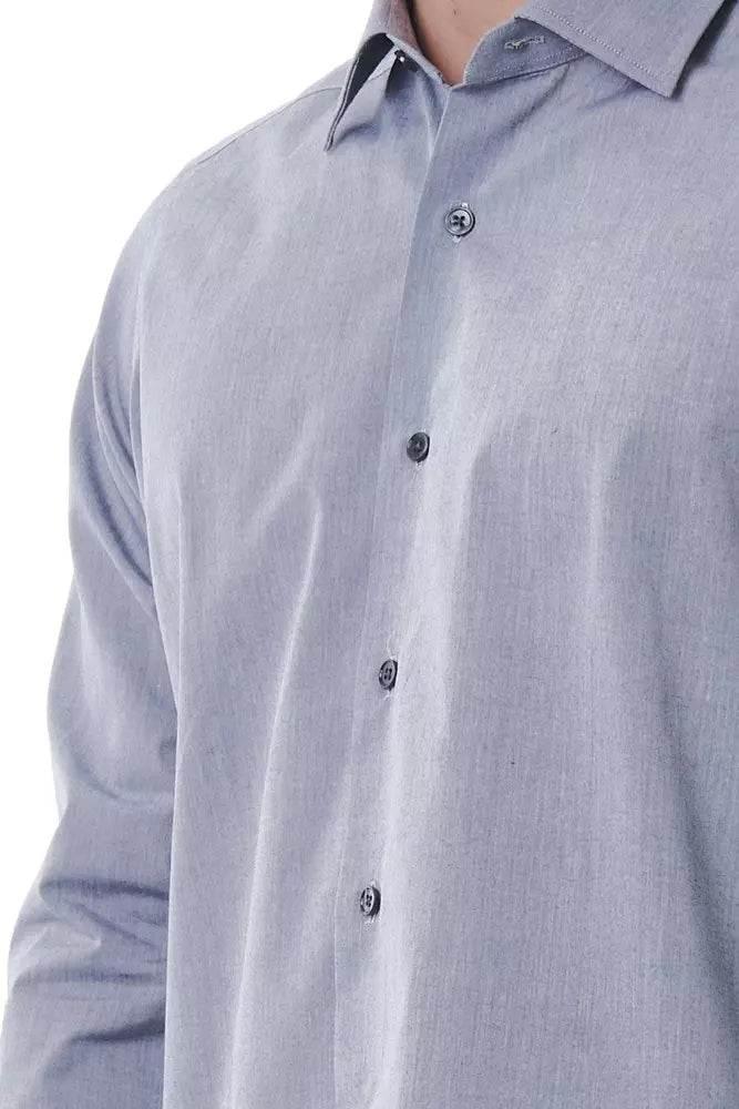 Bagutta Gray Cotton Men Shirt - Hilstor