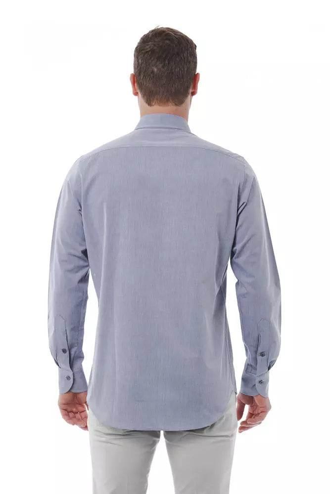 Bagutta Gray Cotton Men Shirt - Hilstor