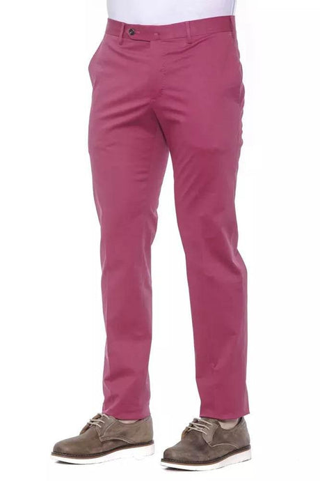 PT Torino Fuchsia Cotton Men Trouser - Hilstor