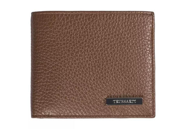 Trussardi Brown Leather Men Wallet - Hilstor