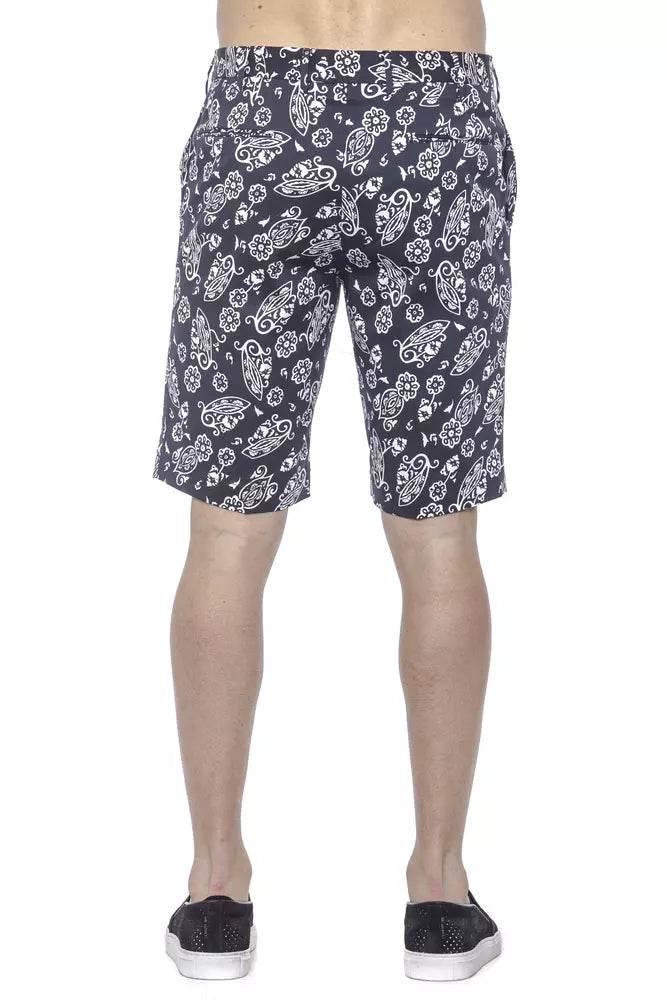 PT Torino Blue Cotton Men Bermuda Shorts - Hilstor