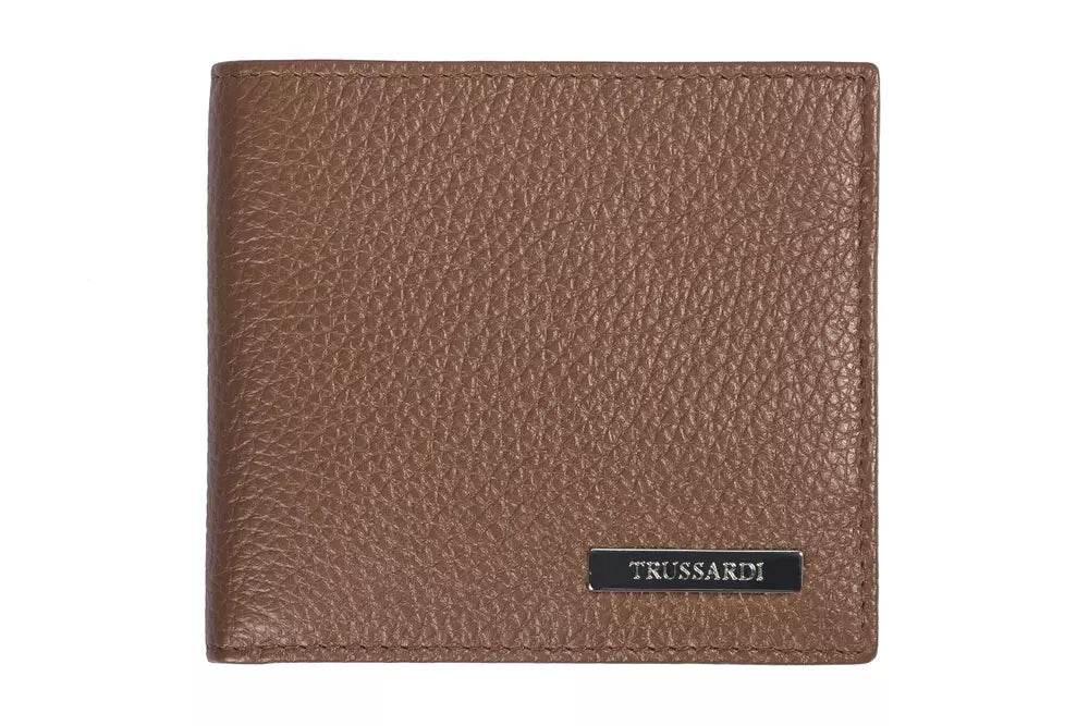 Trussardi Brown Leather Men Wallet - Hilstor