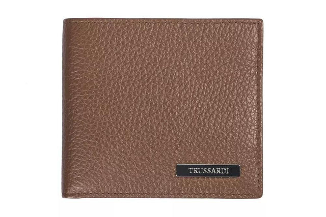 Trussardi Brown Leather Men Wallet - Hilstor