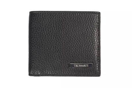 Trussardi Black Leather Men's Wallet - Hilstor