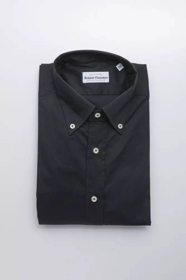 Robert Friedman Black Cotton Men Shirt - Hilstor