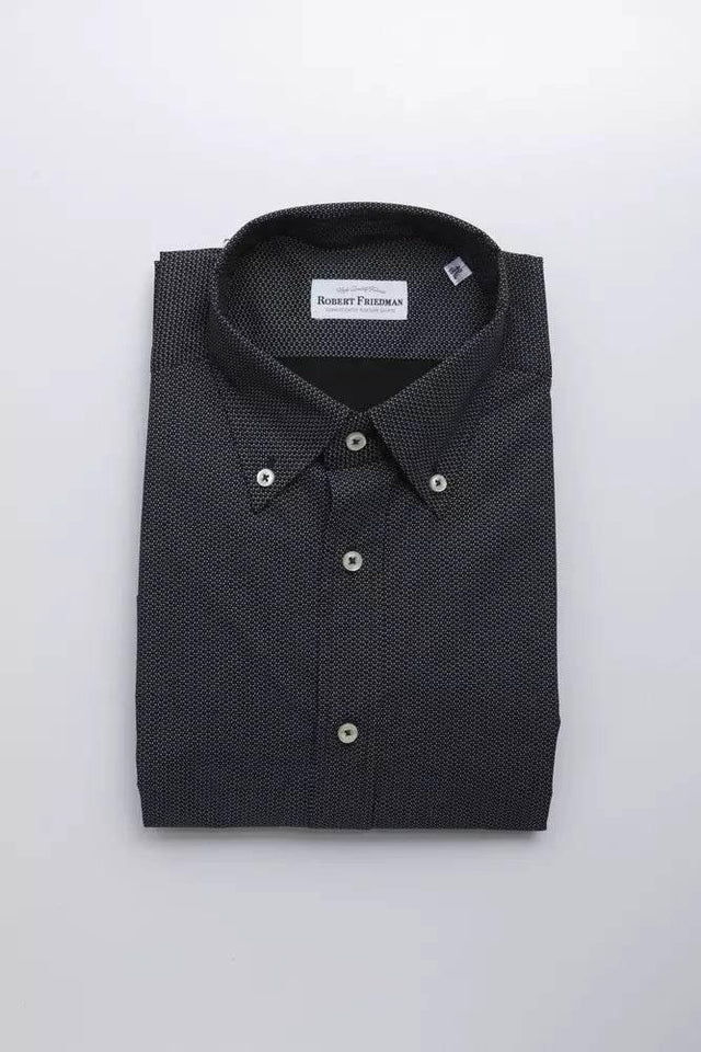 Robert Friedman Black Cotton Men Shirt - Hilstor