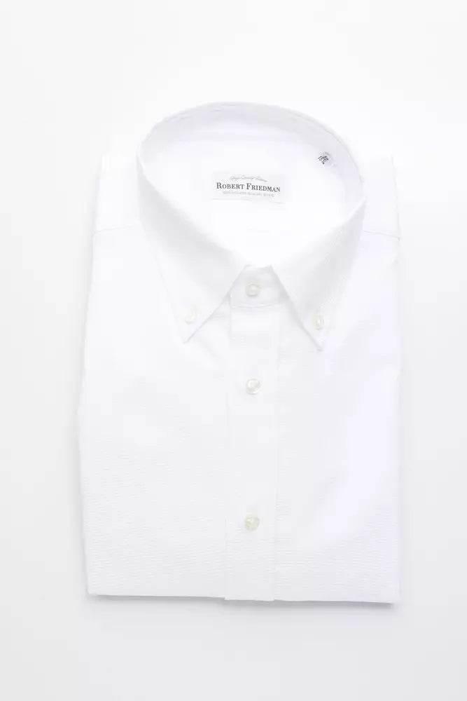 Robert Friedman White Cotton Men Shirt - Hilstor