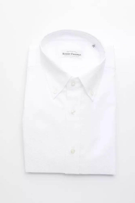 Robert Friedman White Cotton Men Shirt - Hilstor