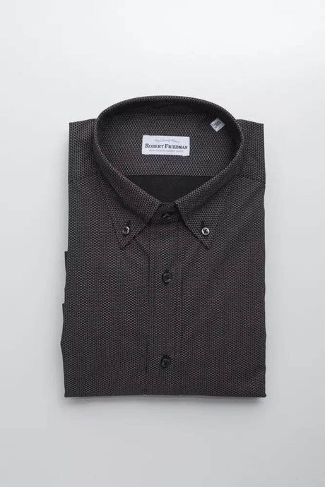 Robert Friedman Black Cotton Men's Shirt - Hilstor