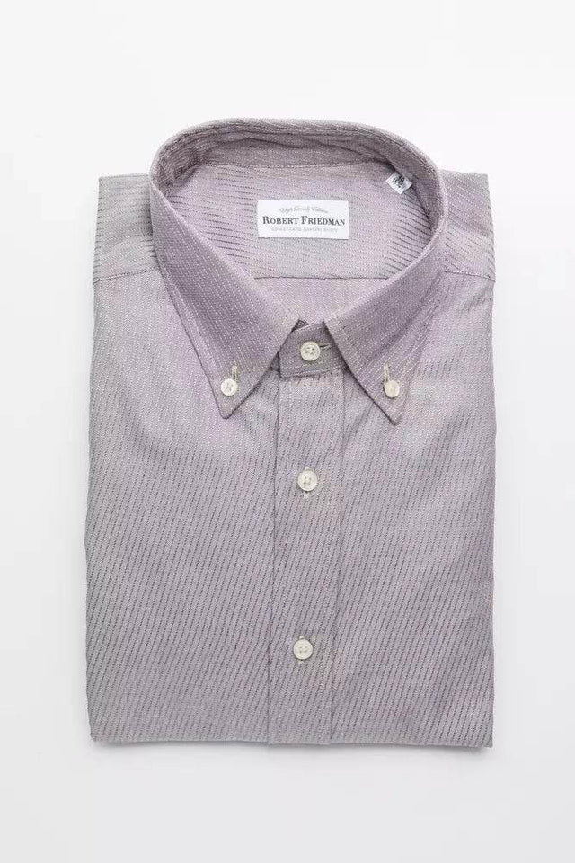 Robert Friedman Beige Cotton Men Shirt - Hilstor