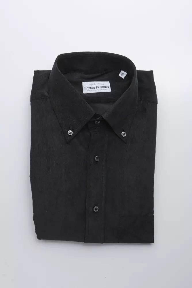 Robert Friedman Black Cotton Men Shirt - Hilstor