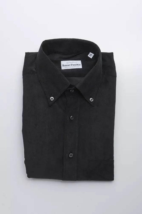 Robert Friedman Black Cotton Men Shirt - Hilstor