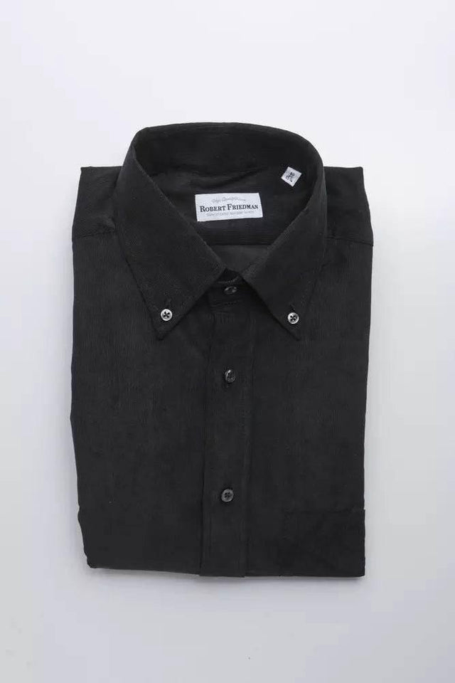 Robert Friedman Black Cotton Men Shirt - Hilstor