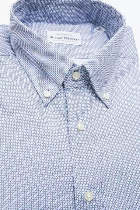 Robert Friedman Light Blue Cotton Men Shirt - Hilstor