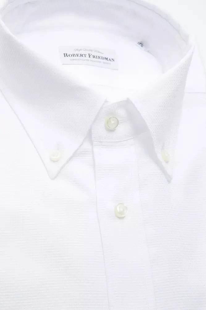 Robert Friedman White Cotton Men Shirt - Hilstor