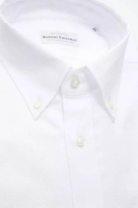 Robert Friedman White Cotton Men Shirt - Hilstor