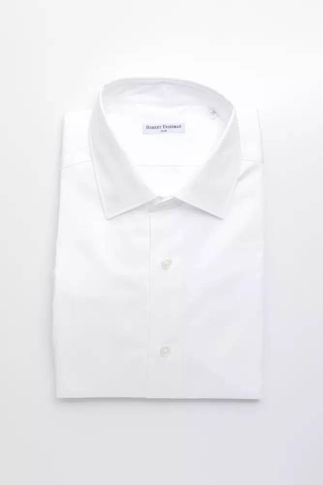 Robert Friedman White Cotton Men Shirt - Hilstor