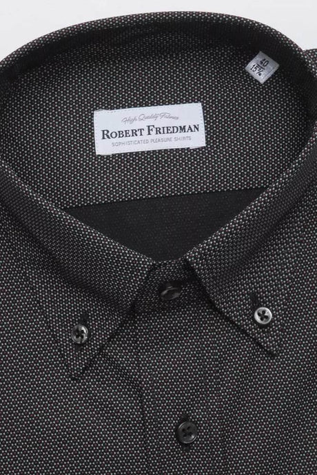 Robert Friedman Black Cotton Men's Shirt - Hilstor