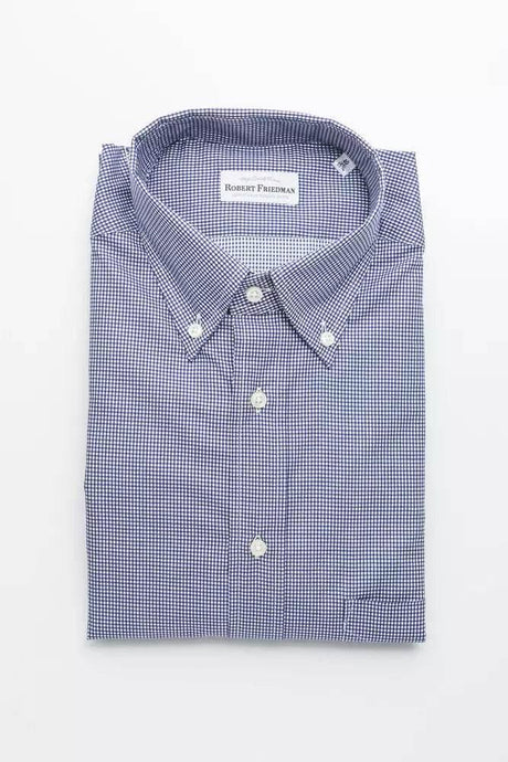 Robert Friedman Blue Cotton Men Shirt - Hilstor