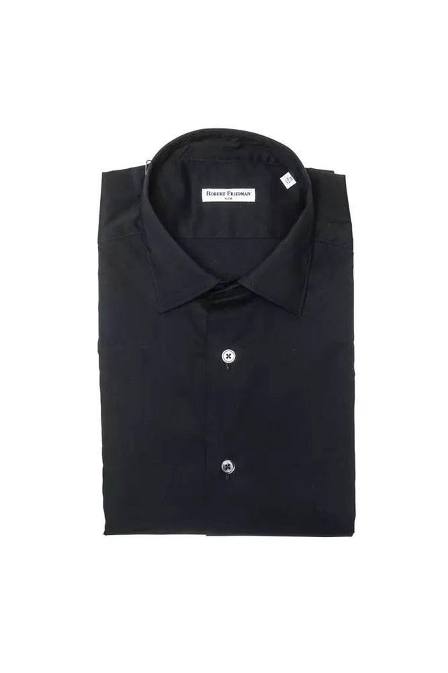 Robert Friedman Black Cotton Men Shirt - Hilstor