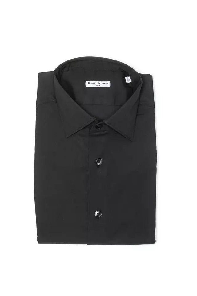 Robert Friedman Gray Cotton Men Shirt - Hilstor