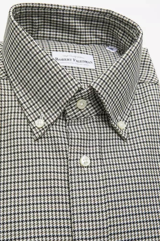 Robert Friedman Beige Cotton Men Shirt - Hilstor