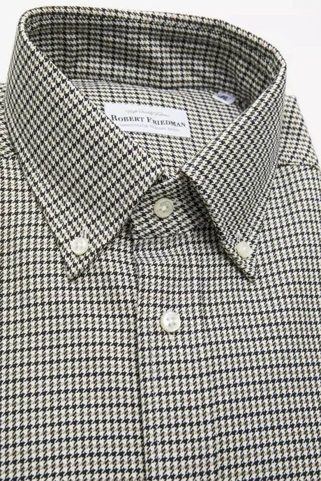 Robert Friedman Beige Cotton Men Shirt - Hilstor