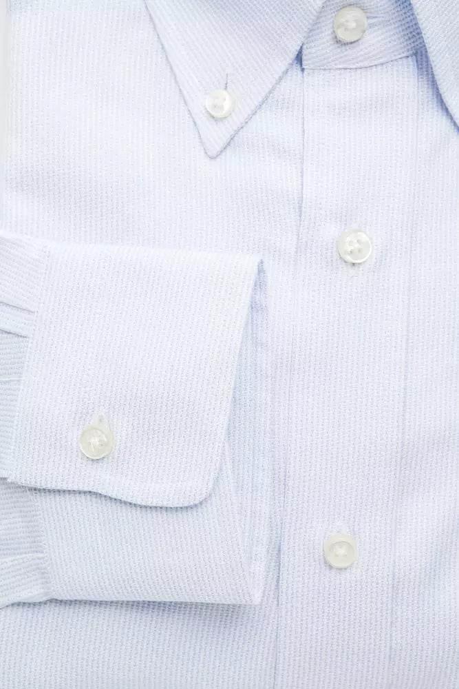 Robert Friedman Light Blue Cotton Men Shirt - Hilstor