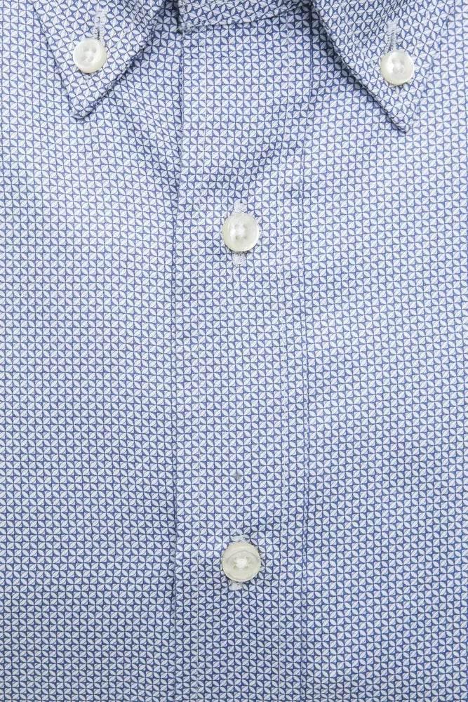 Robert Friedman Light Blue Cotton Men Shirt - Hilstor