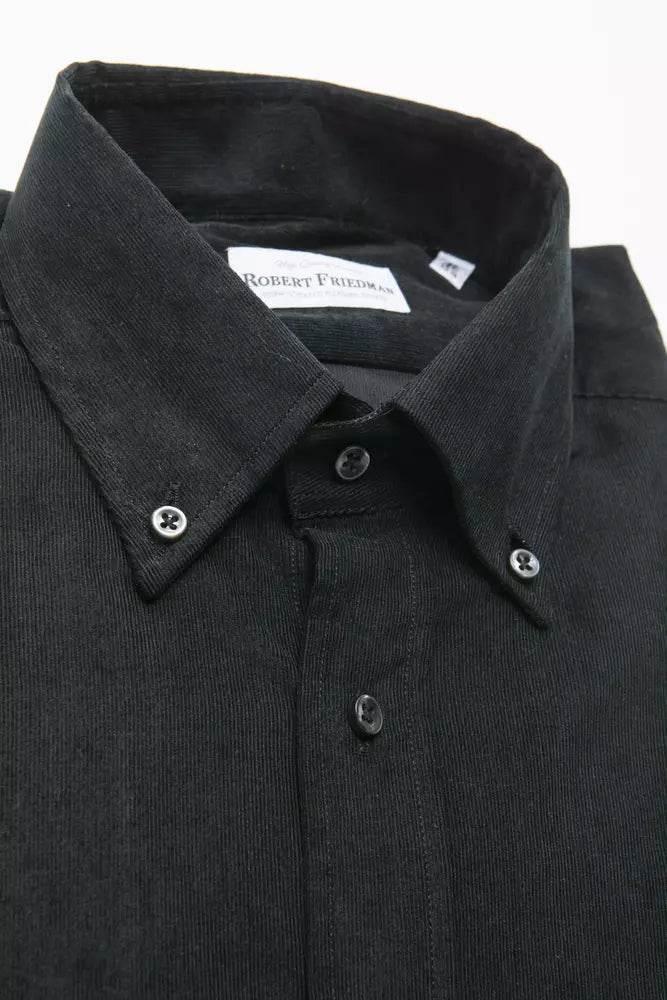 Robert Friedman Black Cotton Men Shirt - Hilstor