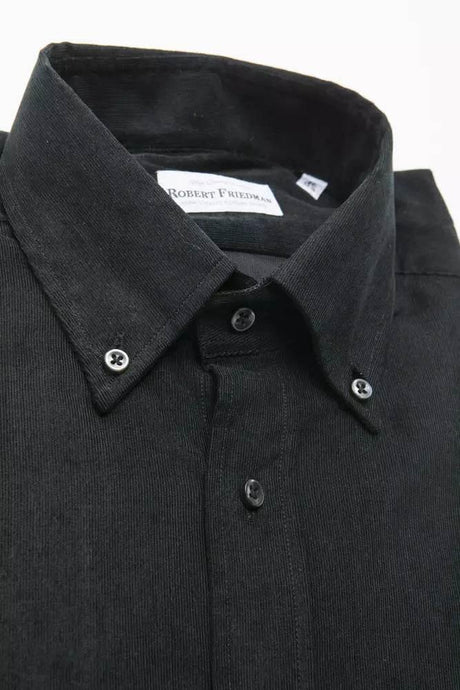 Robert Friedman Black Cotton Men Shirt - Hilstor