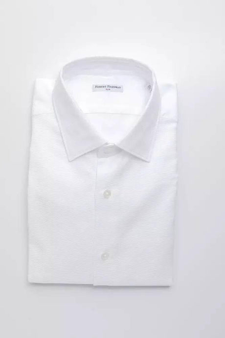 Robert Friedman White Cotton Men Shirt - Hilstor