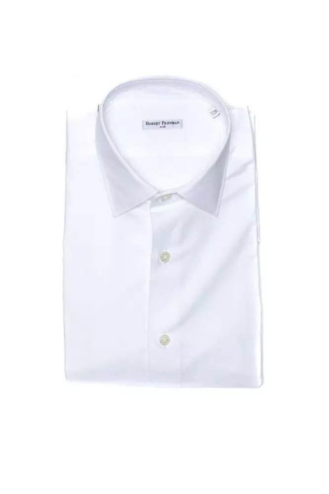 Robert Friedman White Cotton Men Shirt - Hilstor