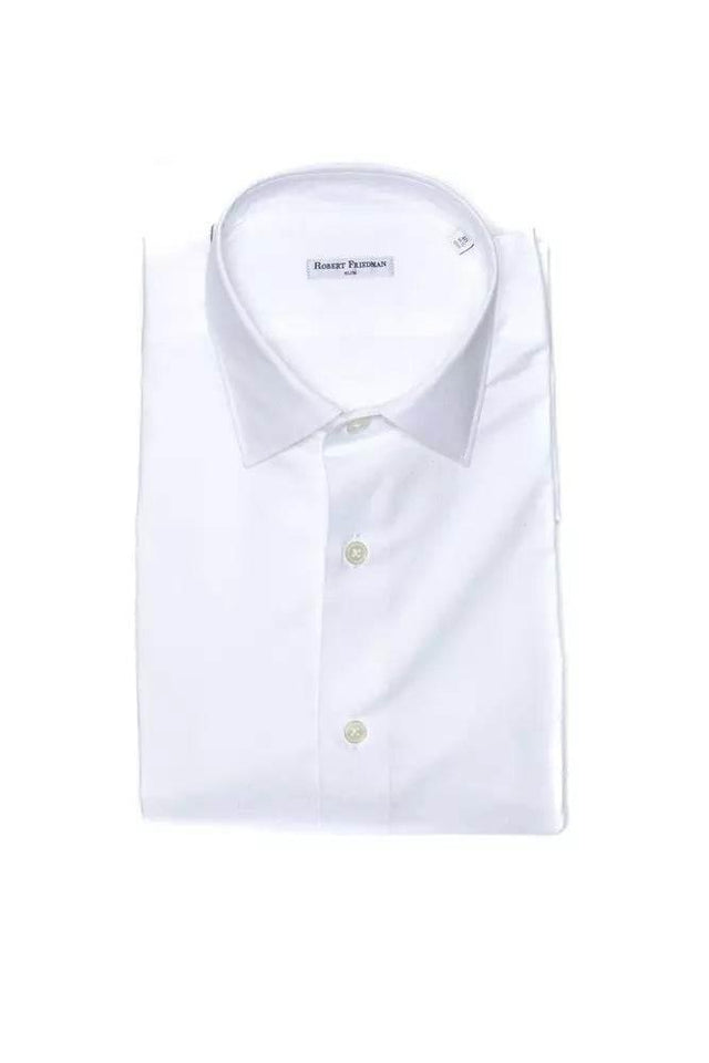 Robert Friedman White Cotton Men Shirt - Hilstor