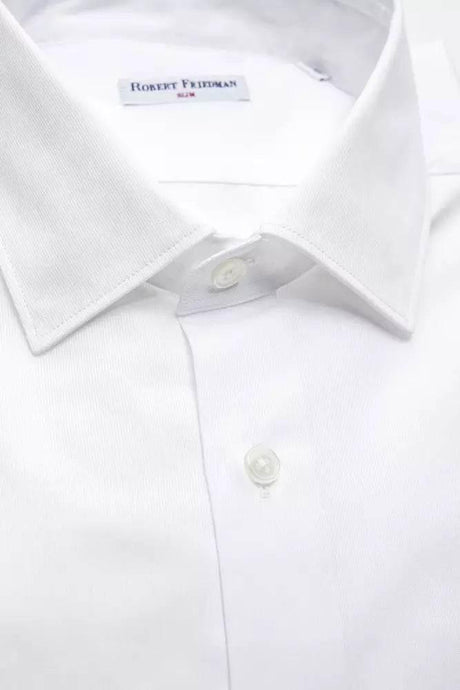 Robert Friedman White Cotton Men Shirt - Hilstor