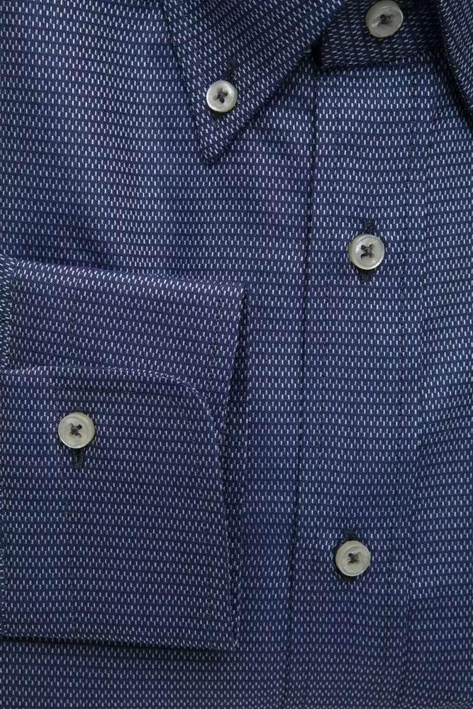 Robert Friedman Blue Cotton Men Shirt - Hilstor