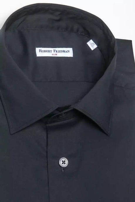 Robert Friedman Black Cotton Men Shirt - Hilstor